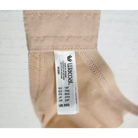 Wacoal Womens UK 32F/US 32G Ultimate Side Smoother Underwire T-Shirt Bra Beige - Picture 4 of 6